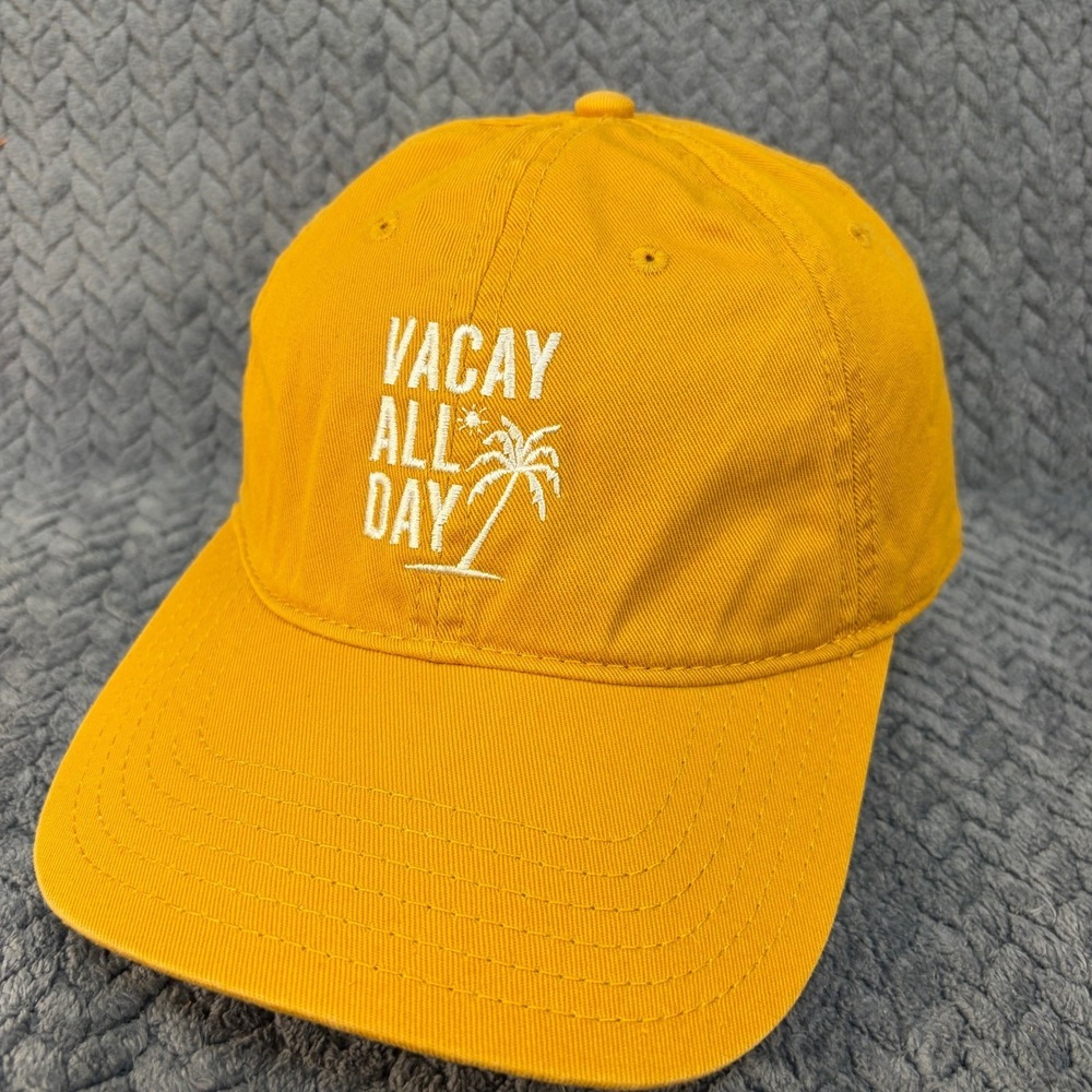Ron Jon Surf Shop Vacay All Day Mustard Yellow Embroidered Dad Hat Cap 2053